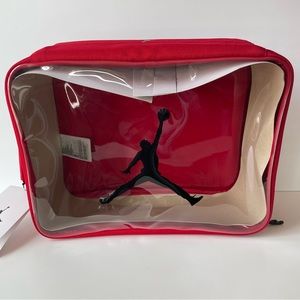Jordan Jumpman Travel Shoe Bag Gym Color Red Clear Size Large NWT
